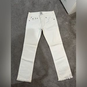True religion Billy Straight Leg White Jeans
